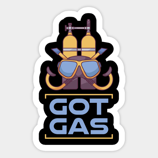 Funny Scuba Diver Nitrox Nitrogen Diving Gas Dive Lover Sticker by melostore